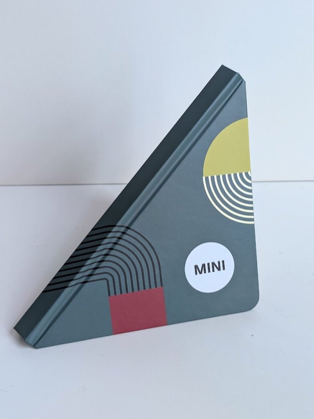 MINI Genuine Notebook Graphic Triangle Sage Multicoloured Bookmark Stone Paper